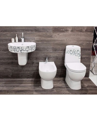 Унитаз-компакт с сиденьем микролифт Sanita Luxe Best Bubbles BSTSLCC12040522