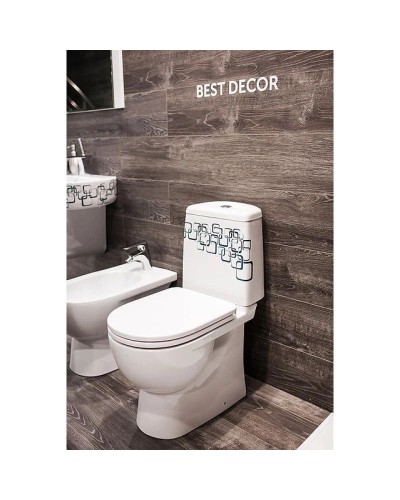 Унитаз-компакт с сиденьем микролифт Sanita Luxe Best Bubbles BSTSLCC12040522