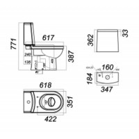 Унитаз-компакт с сиденьем микролифт Sanita Luxe Best Bubbles BSTSLCC12040522