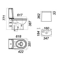Унитаз-компакт с сиденьем дюропласт Sanita Luxe Next NXTSLCC01020622