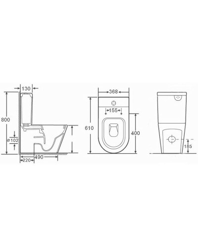 Унитаз компакт Orans WM9908 9908wm с бачком и сиденьем Микролифт