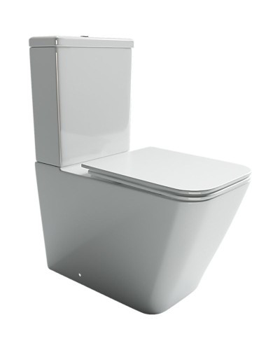 Унитаз компакт Ceramica Nova Cubic CN1803-B без бачка и с сиденьем Микролифт