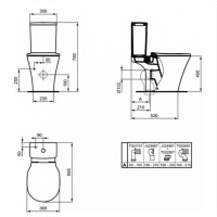 Унитаз компакт Ideal Standard Connect Air E009701 без бачка и сиденья