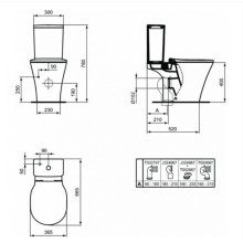 Унитаз компакт Ideal Standard Connect Air E009701 без бачка и сиденья