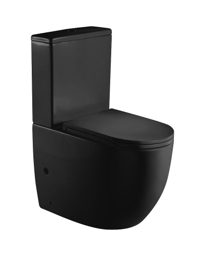 Унитаз компакт WeltWasser Merzbach 001 MT-BL 10000003724 Черный матовый с бачком и сиденьем Микролифт