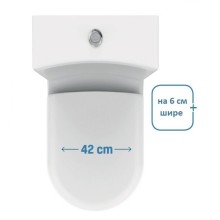 Унитаз компакт Creavit Grande GR360-11CB00E-0000 Белый без бачка и сиденья