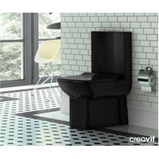 Унитаз компакт Creavit Lara LR360-11SI00E-0000 Черный без бачка и сиденья