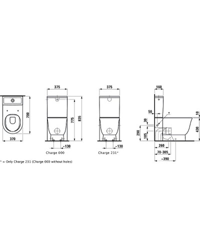 Унитаз компакт Laufen New Classic 8.2485.8.000.000.1 без бачка и сиденья