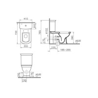 Унитаз-компакт с сиденьем стандарт Vitra Serenada 9722B003-7202