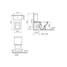 Унитаз-компакт с сиденьем стандарт Vitra Serenada 9722B003-7202