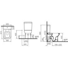 Унитаз-компакт с сиденьем микролифт и с механизмом смыва Geberit Vitra S20 9800B003-7204