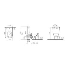 Унитаз-компакт с сиденьем стандарт Vitra Form 300 9729B003-1162