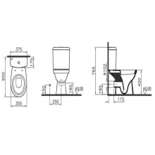 Унитаз-компакт с сиденьем микролифт Vitra Normus 9705B003-7200