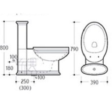 Унитаз компакт Boheme Puro 959 с бачком без сиденья