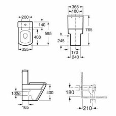 Унитаз компакт Roca Hall 342629000 без бачка и сиденья