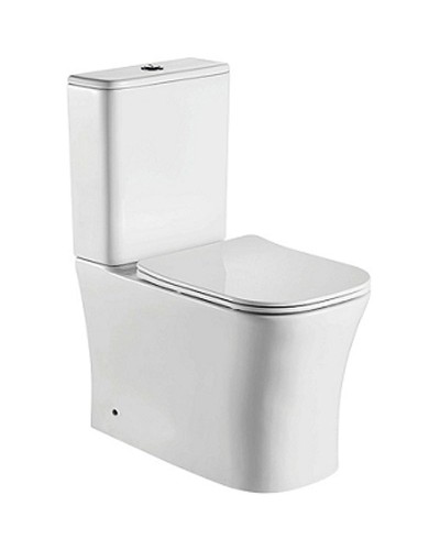 Унитаз компакт CeramaLux 1218A с бачком и сиденьем Микролифт