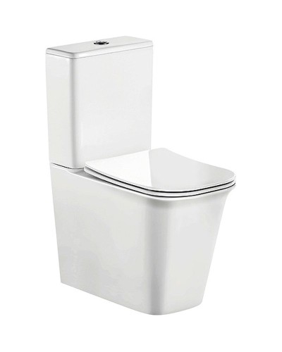 Унитаз компакт CeramaLux 1222A с бачком и сиденьем Микролифт