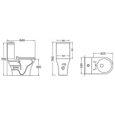 Унитаз компакт Grossman GR-4443S с бачком и сиденьем Микролифт