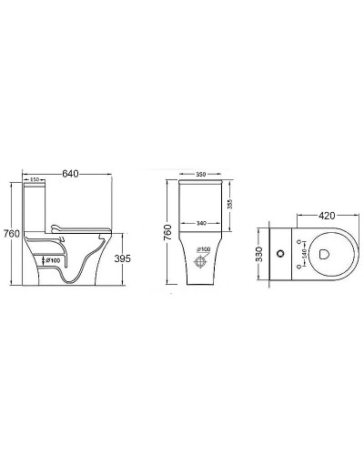 Унитаз компакт Grossman GR-4443S с бачком и сиденьем Микролифт
