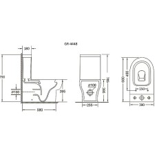Унитаз компакт Grossman GR-4448S с бачком и сиденьем Микролифт