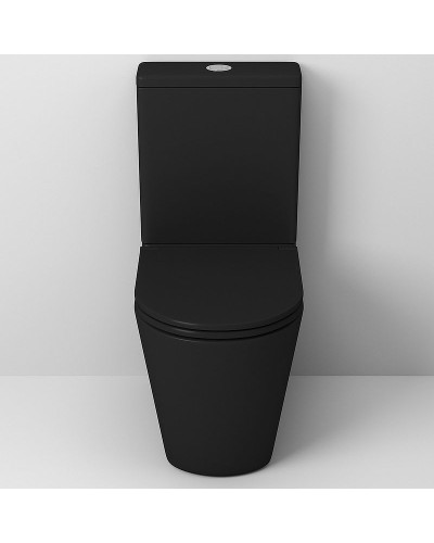 Унитаз компакт Grossman GR-4449BMS Черный матовый с бачком и сиденьем Микролифт