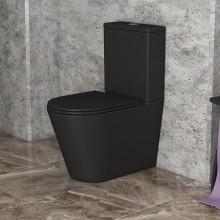 Унитаз компакт Grossman GR-4449BMS Черный матовый с бачком и сиденьем Микролифт