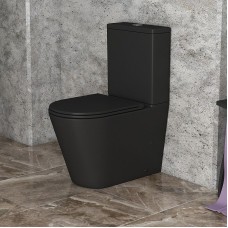 Унитаз компакт Grossman GR-4449BMS Черный матовый с бачком и сиденьем Микролифт