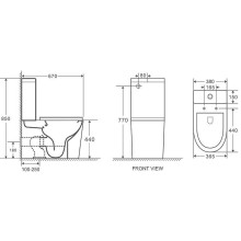 Унитаз компакт Grossman GR-4449BMS Черный матовый с бачком и сиденьем Микролифт
