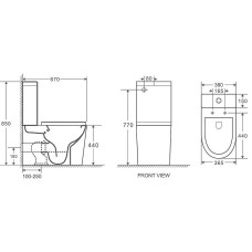 Унитаз компакт Grossman GR-4449BMS Черный матовый с бачком и сиденьем Микролифт