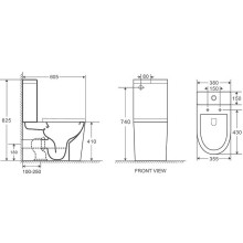Унитаз компакт Grossman GR-4450MS Белый матовый с сиденьем Микролифт