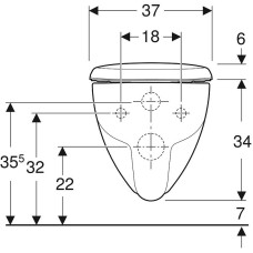 Унитаз Geberit Renova 500.801.00.1 с сиденьем Микролифт
