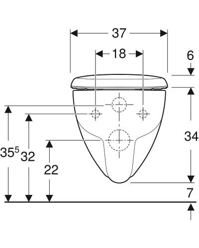 Унитаз Geberit Renova 500.801.00.1 с сиденьем Микролифт