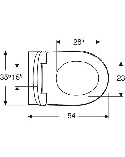 Унитаз Geberit Renova 500.801.00.1 с сиденьем Микролифт