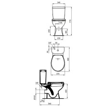 Унитаз-компакт с сиденьем микролифт и функцией биде Vidima Seva Fresh E405061