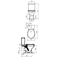 Унитаз-компакт с сиденьем и функцией биде Vidima Seva Fresh E404961