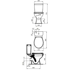 Унитаз-компакт с сиденьем микролифт Vidima Seva Fresh E405861