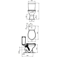 Унитаз-компакт с сиденьем Vidima Seva Fresh E405761