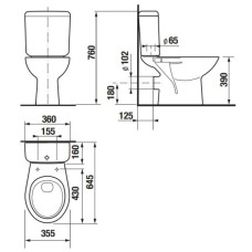 Унитаз-компакт Jika Zeta 8253960002429
