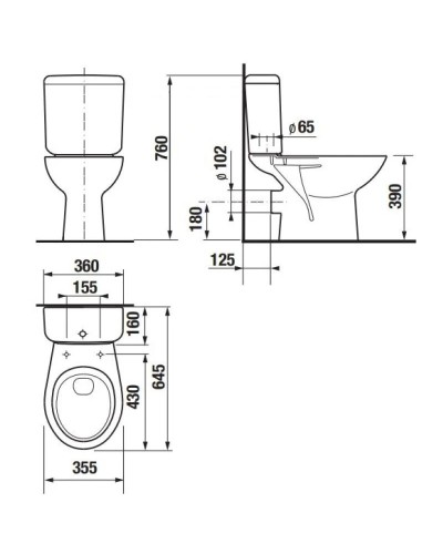 Унитаз-компакт Jika Zeta 8253960002429