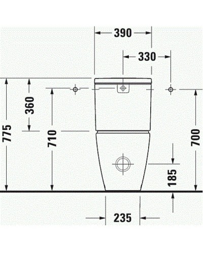 Унитаз компакт Duravit D-Neo 2002090000 без бачка и сиденья