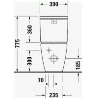Унитаз компакт Duravit D-Neo 2002090000 без бачка и сиденья