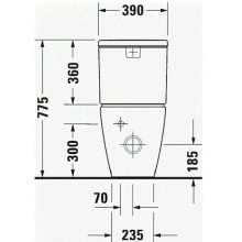 Унитаз компакт Duravit D-Neo 2002090000 без бачка и сиденья