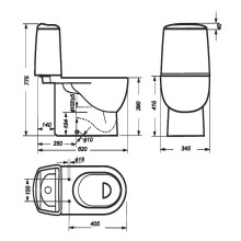 Унитаз-компакт Sanita Luxe Best Color Green SL DM BSTSLCC09130522 с бачком и сиденьем Микролифт