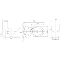 Унитаз-компакт моноблок с сиденьем микролифт SSWW CO1059