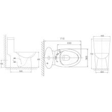 Унитаз-компакт моноблок с сиденьем микролифт SSWW CO1059