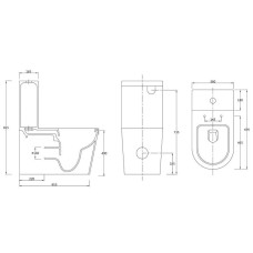 Унитаз-компакт с сиденьем микролифт SSWW CT2046
