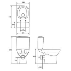 Унитаз компакт Cersanit Colour S-MK-COL011-Con без бачка и сиденья