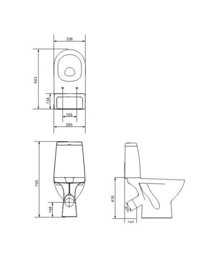 Унитаз компакт Cersanit Granta S-KO-GRA031-3/6-DL-n-w с бачком и сиденьем Микролифт