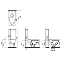 Унитаз-компакт с сиденьем микролифт Bien Fracture FRKK05601VP0W3000TK