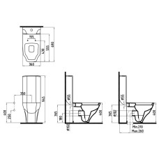 Унитаз-компакт с функцией биде с сиденьем микролифт Bien Fracture FRKK05601VP1W3000TK